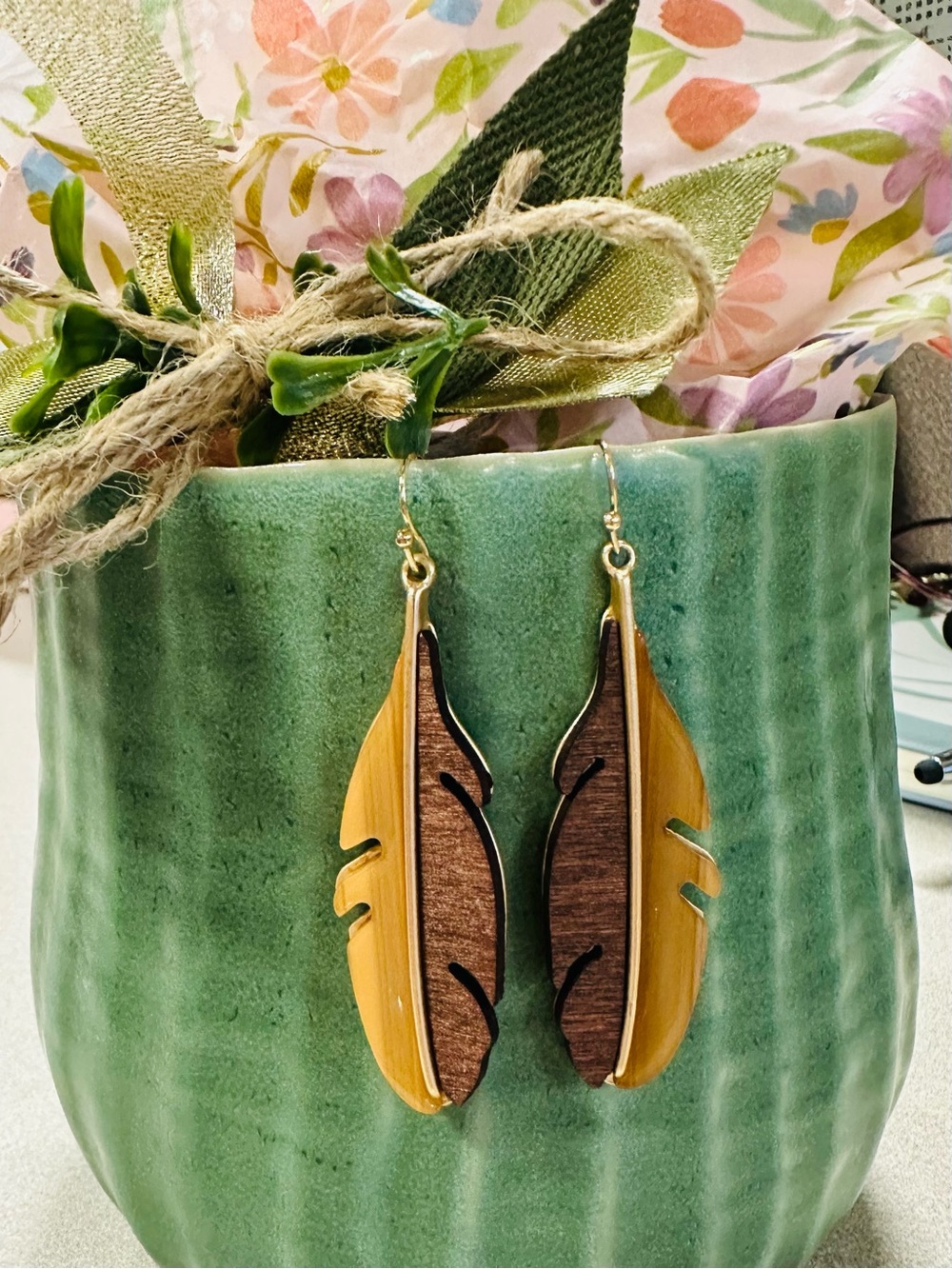 NWT Maurices Boho Earrings 2-Pair Set – Feather & Filigree